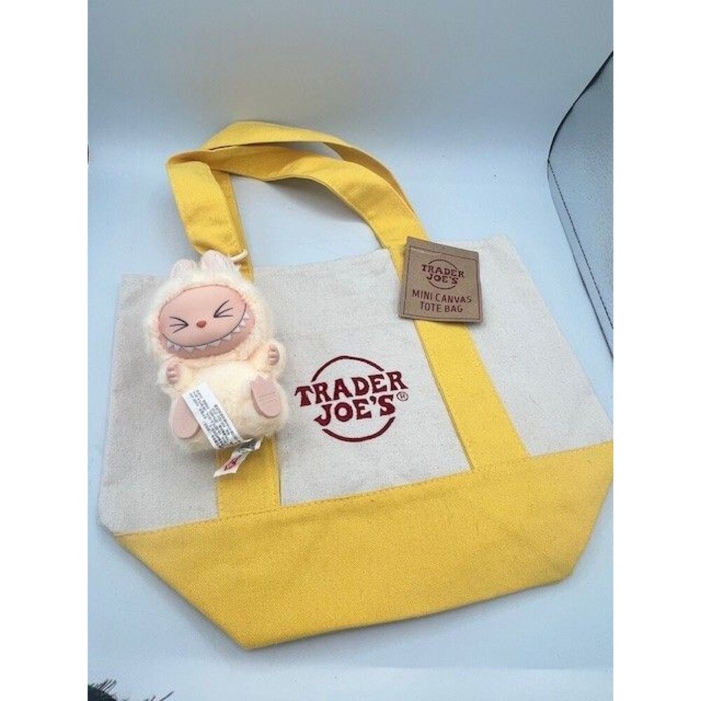 POP MART LABUBU Monsters Have A Seat SISI X Trader Joe’s Mini Tote Yellow